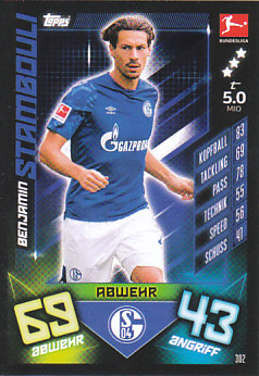 Benjamin Stambouli Schalke 04 2019/20 Topps MA Bundesliga #302